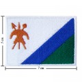 Lesotho Nation Flag Style-1 Embroidered Iron On Patch