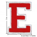 Alphabet E Style-2 Embroidered Iron On Patch