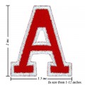 Alphabet A Style-2 Embroidered Iron On Patch