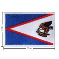 American Samoa Nation Flag Style-1 Embroidered Iron On Patch
