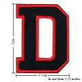 Alphabet D Style-1 Embroidered Iron On Patch