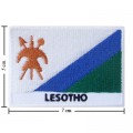 Lesotho Nation Flag Style-2 Embroidered Iron On Patch