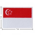 Singapore Nation Flag Style-1 Embroidered Iron On Patch