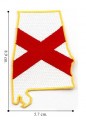 Alabama State Flag Embroidered Iron On Patch