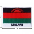 Malawi Nation Flag Style-2 Embroidered Iron On Patch