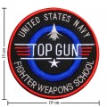 Gaint TopGun Fighter Weapon School Embroidered Iron On Patch