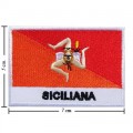 Siciliana Nation Flag Style-2 Embroidered Iron On Patch