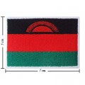 Malawi Nation Flag Style-1 Embroidered Iron On Patch