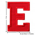 Alphabet E Style-3 Embroidered Iron On Patch