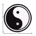 Yin Yang Sign Style-4 Embroidered Iron On Patch