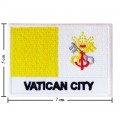 Vatican Nation Flag Style-2 Embroidered Iron On Patch