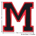 Alphabet M Style-1 Embroidered Iron On Patch