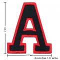 Alphabet A Style-1 Embroidered Iron On Patch