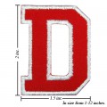 Alphabet D Style-2 Embroidered Iron On Patch
