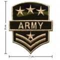 US Army Stripe Style-1 Embroidered Iron On Patch
