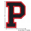 Alphabet P Style-1 Embroidered Iron On Patch