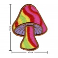 Colorful Magic Mushroom Sign Style-5 Embroidered Iron On Patch