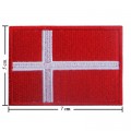 Denmark Nation Flag Style-1 Embroidered Iron On Patch