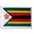 Zimbabwe Nation Flag Style-1 Embroidered Iron On Patch