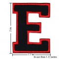 Alphabet E Style-1 Embroidered Iron On Patch