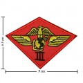 Marine Air Wing Embroidered Iron On Patch