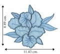 Blue Chiffon Flower Style-3 Embroidered Sew On Patch