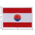 France Polynesia Nation Flag Style-1 Embroidered Iron On Patch