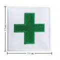 Green Cross Style-2 Embroidered Iron On Patch