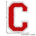 Alphabet C Style-2 Embroidered Iron On Patch