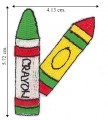 Double Crayons Embroidered Iron On Patch