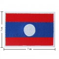 Laos Nation Flag Style-1 Embroidered Iron On Patch