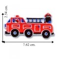 Children's Red Fire Engine Truck Embroidered Iron On Patch