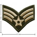 US Army Stripe Style-10 Embroidered Iron On Patch
