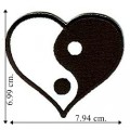 Yin-Yang Heart Embroidered Iron On Patch